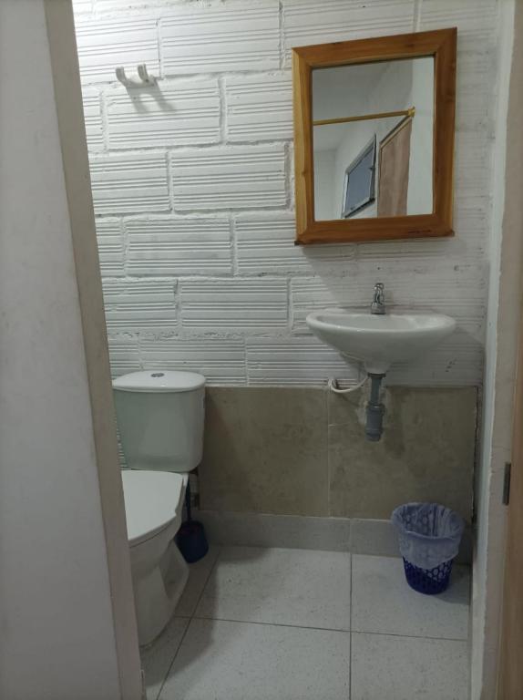 Koupelna v ubytování Hostal Catalleya