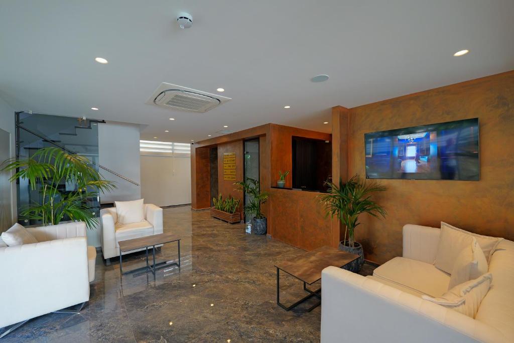 TV a/nebo společenská místnost v ubytování Hotel Teuta