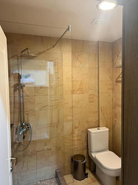 Koupelna v ubytování Hotel Bacelli Voskopoje