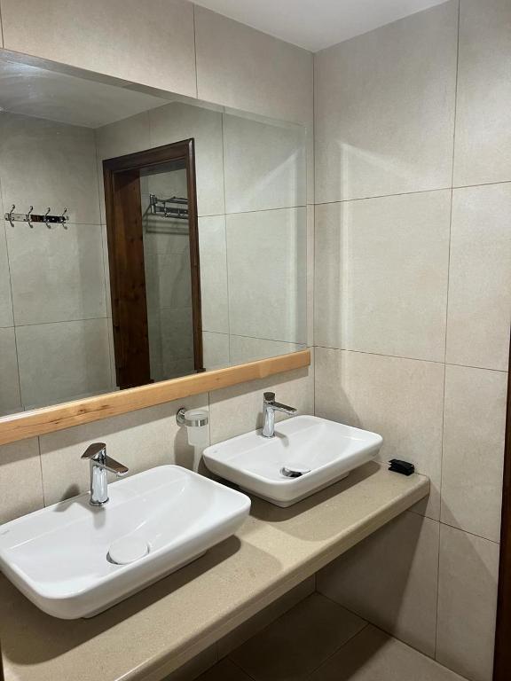 Koupelna v ubytování Hotel Bacelli Voskopoje