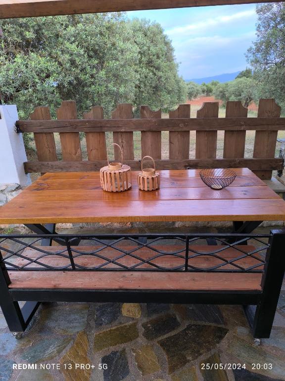 Balkón nebo terasa v ubytování Mountain House Paliouras