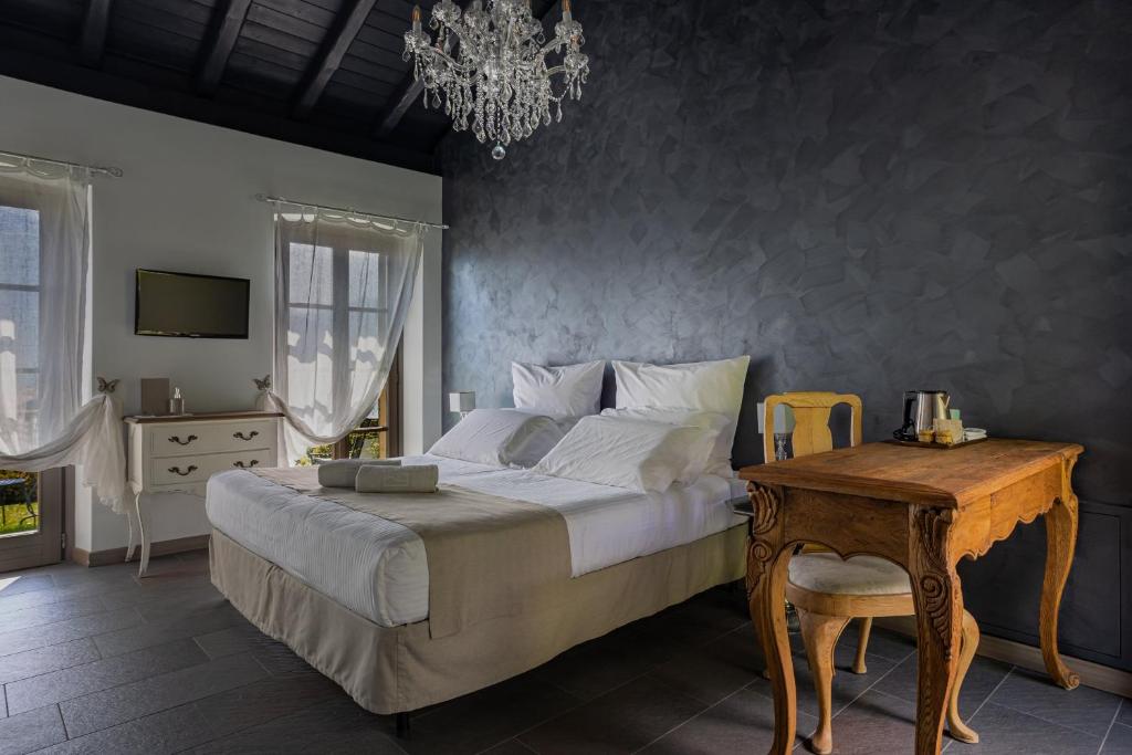 Postel nebo postele na pokoji v ubytování Agriturismo Treterre
