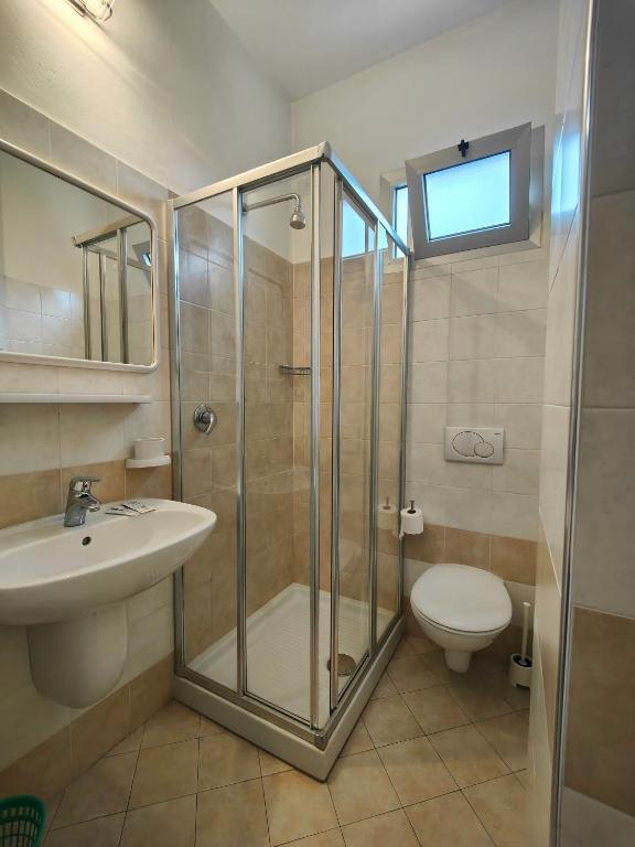 Koupelna v ubytování Hotel Ben Hur