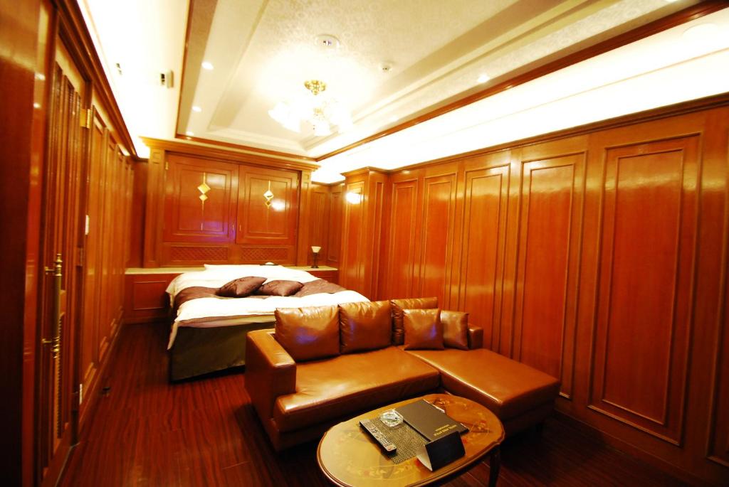Posezení v ubytování Hotel Free Style Okayama