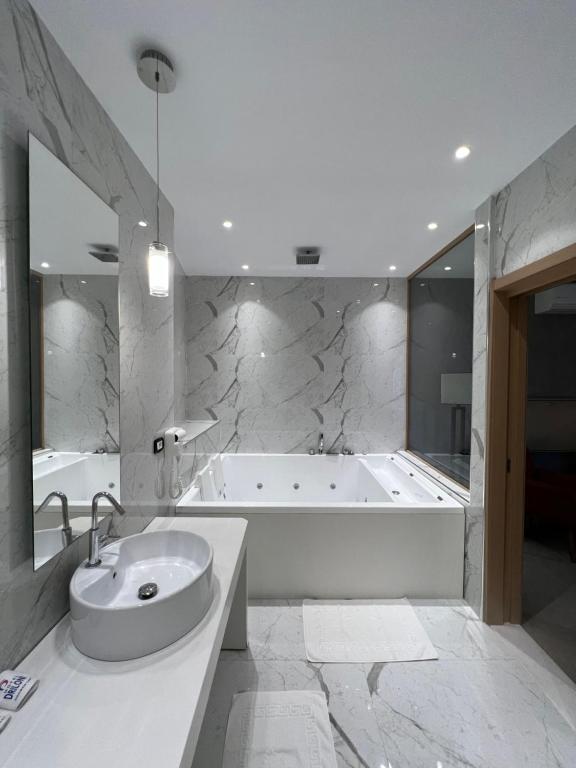 Koupelna v ubytování Hotel Driloni