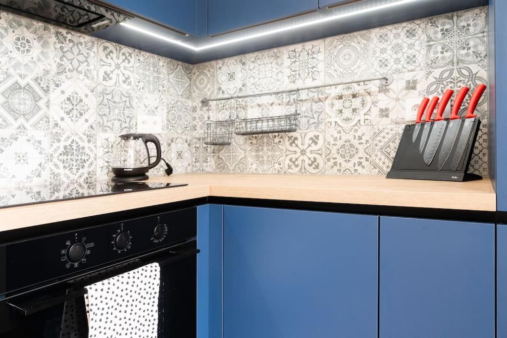 Kuchyň nebo kuchyňský kout v ubytování Family Apartment Grohova