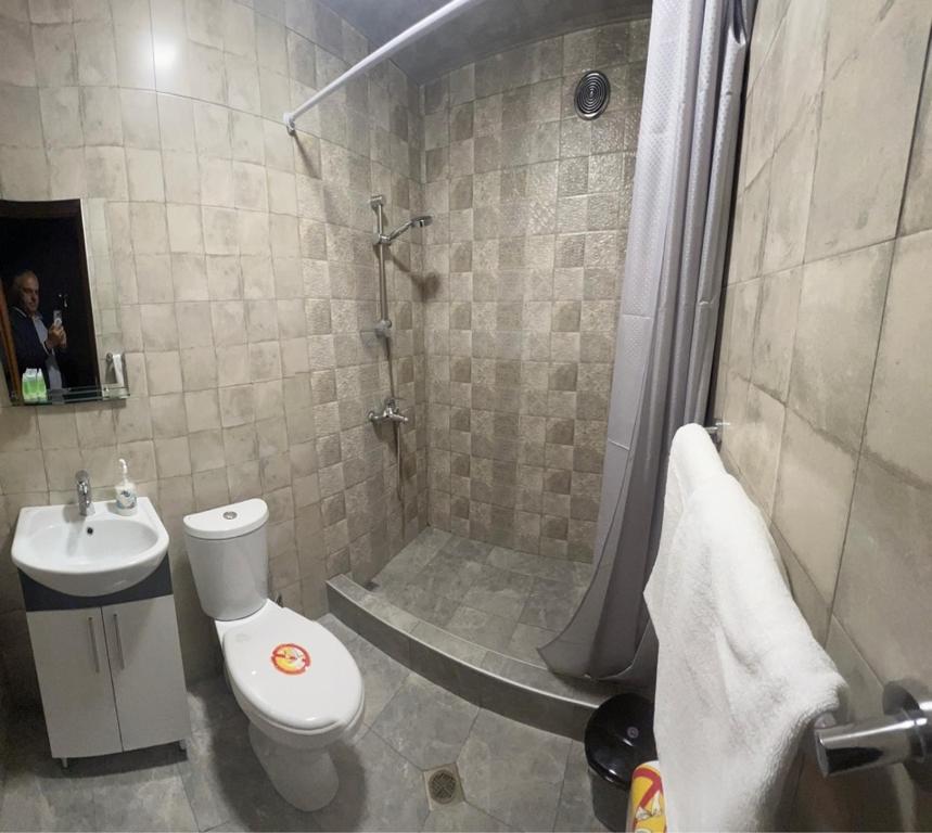 Koupelna v ubytování ENIGMA HOSTEL