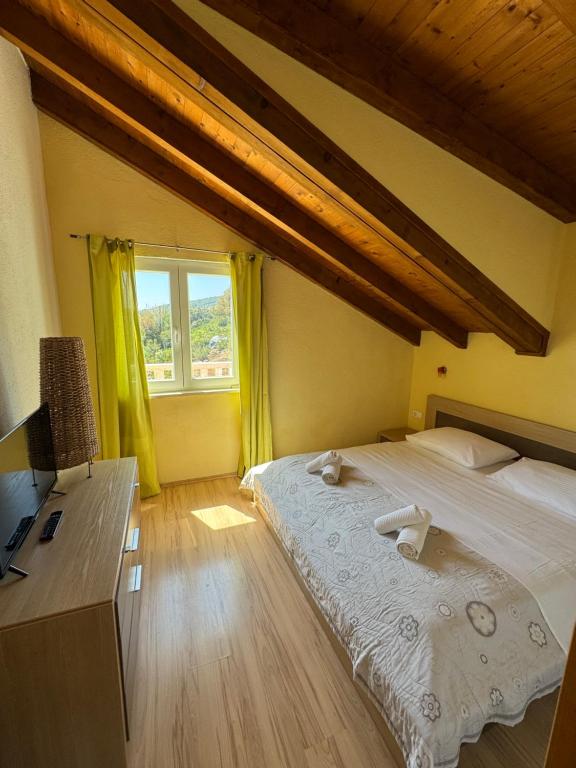 Postel nebo postele na pokoji v ubytování Apartment MORE Island Vis
