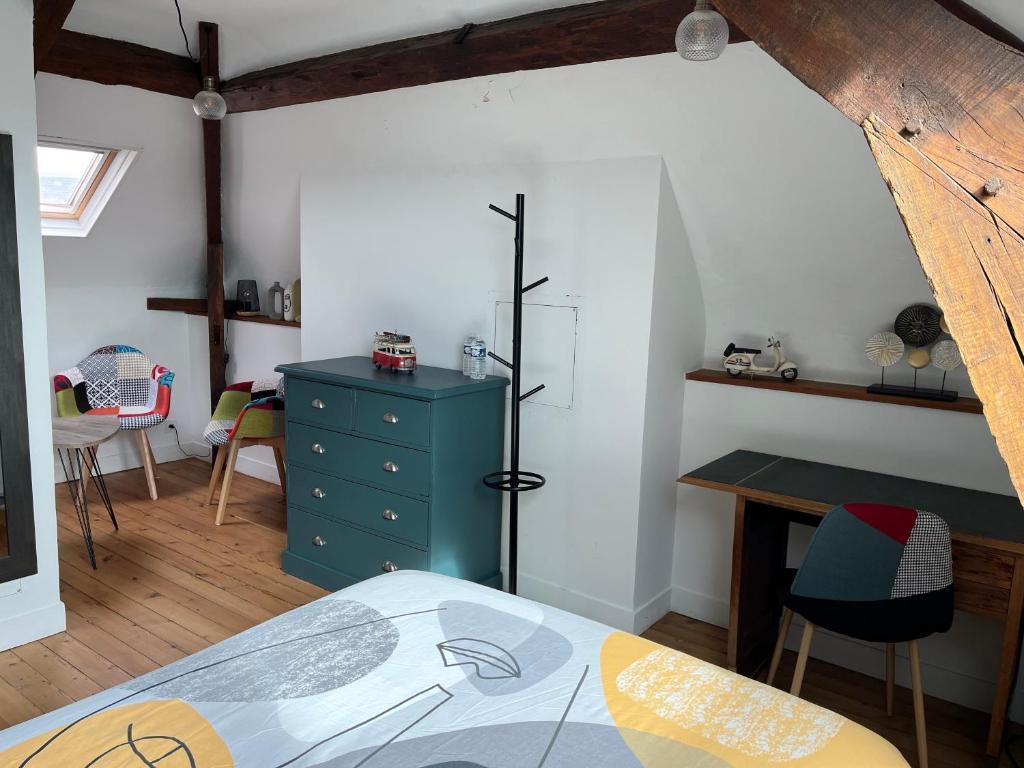 Kuchyň nebo kuchyňský kout v ubytování Clos Sanouva, Fougère