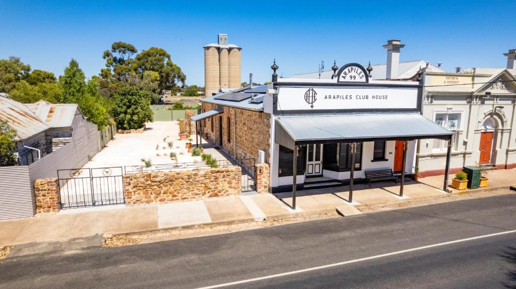 a building on the side of a street at Arapiles Club House in Natimuk