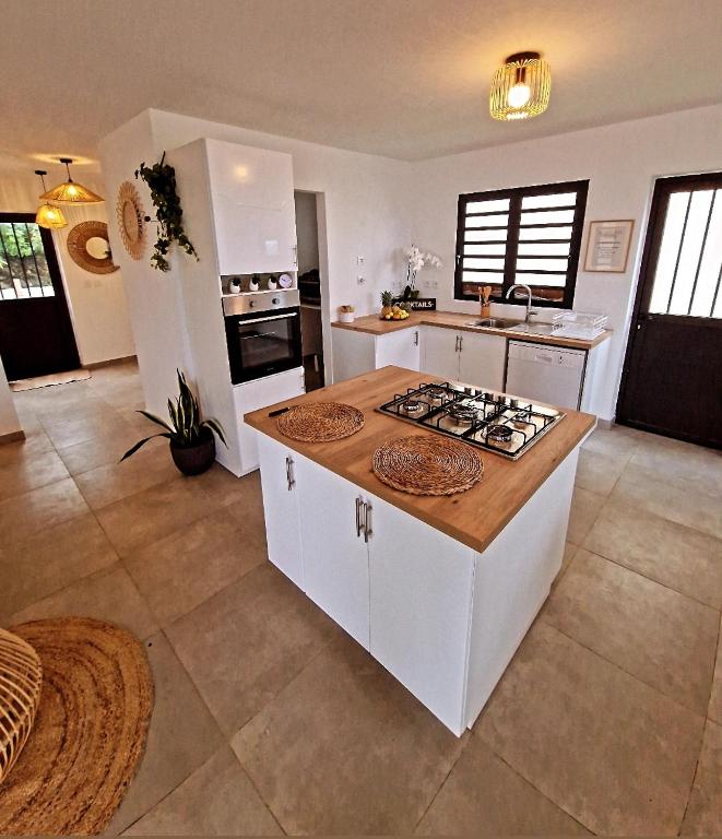 Kuchyň nebo kuchyňský kout v ubytování Villa les balancelles