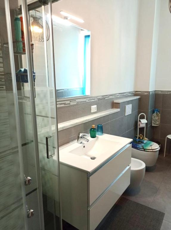 Koupelna v ubytování Casadelfino