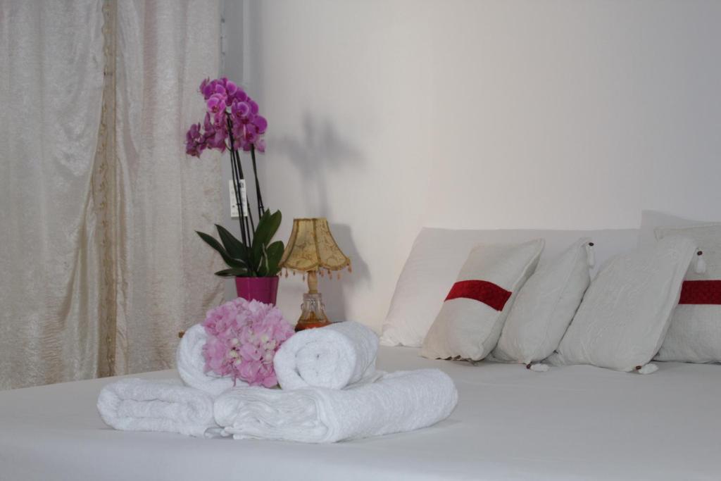 Ένα ή περισσότερα κρεβάτια σε δωμάτιο στο Studio center of city