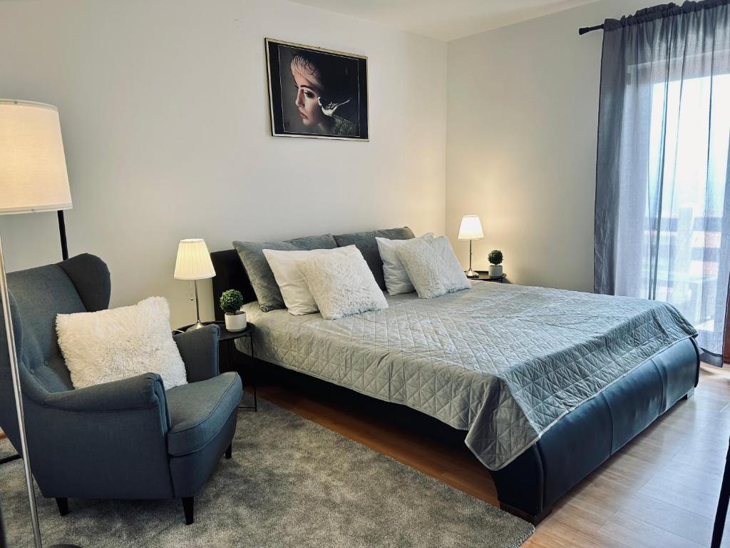 Postel nebo postele na pokoji v ubytování Villa Kiki