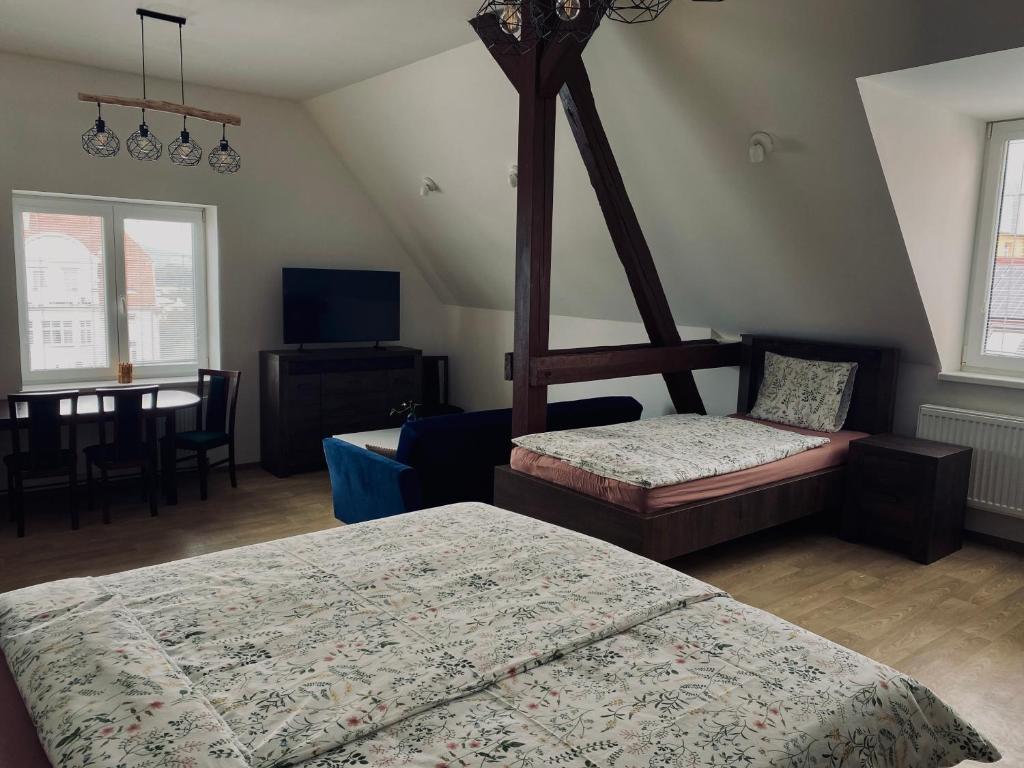 Postel nebo postele na pokoji v ubytování Ubytování Stará