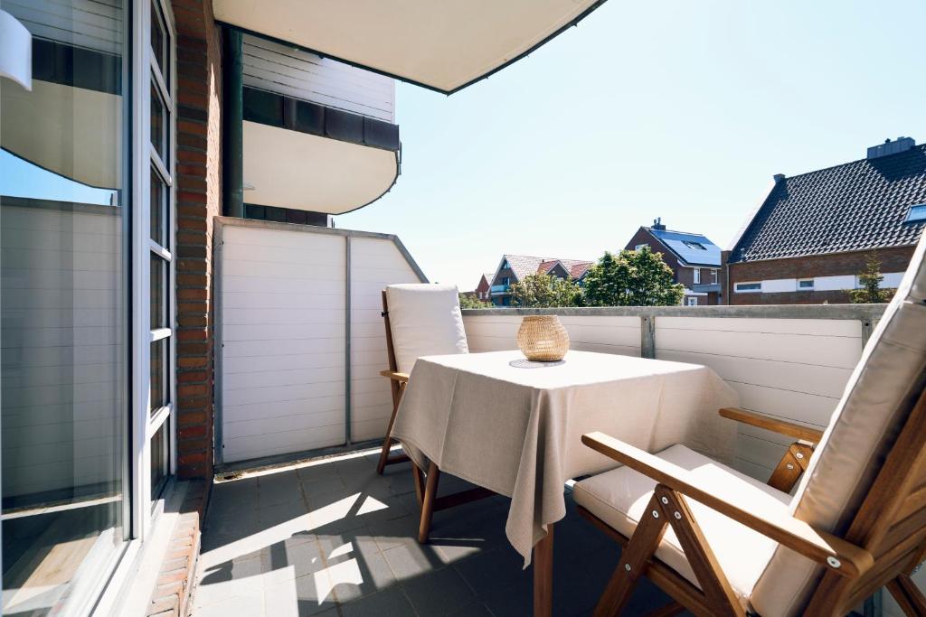 Balkón nebo terasa v ubytování Haus Nordstrand
