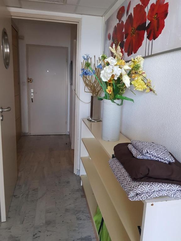 Postel nebo postele na pokoji v ubytování AJACCiO VUE MER ET GOLFE