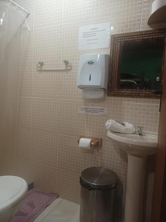 Koupelna v ubytování Albergue Muzy
