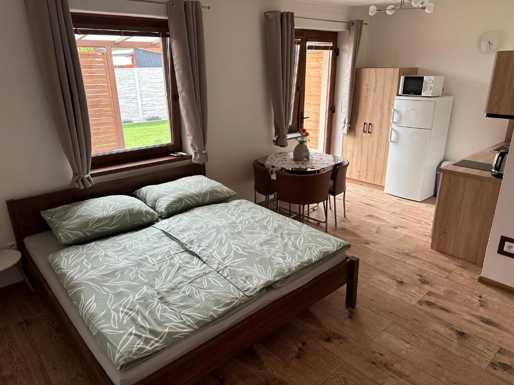 Kuchyň nebo kuchyňský kout v ubytování Apartmán Losonci