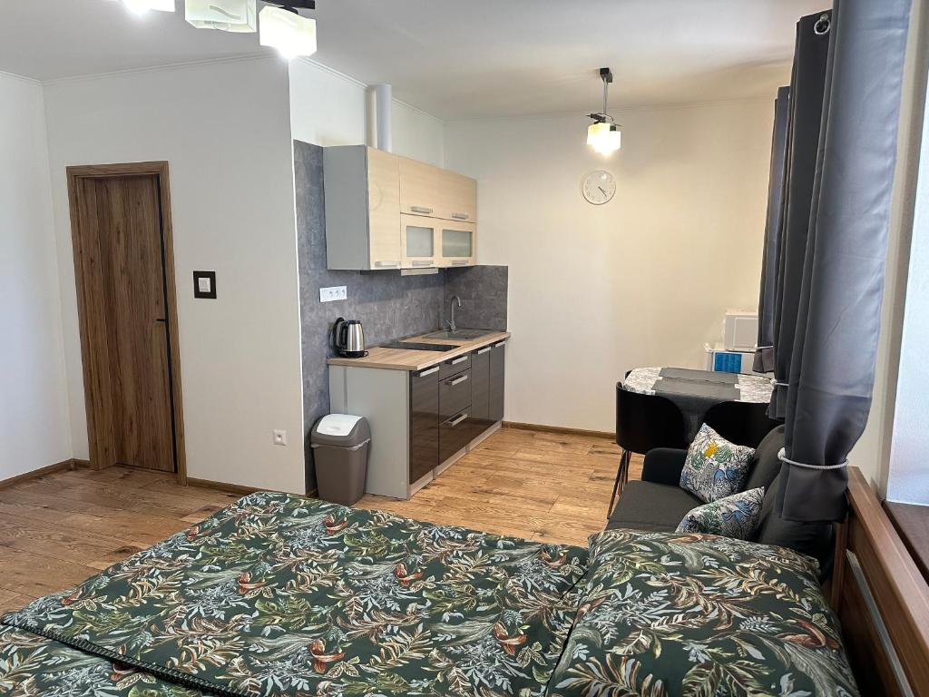Kuchyň nebo kuchyňský kout v ubytování Apartmán Losonci