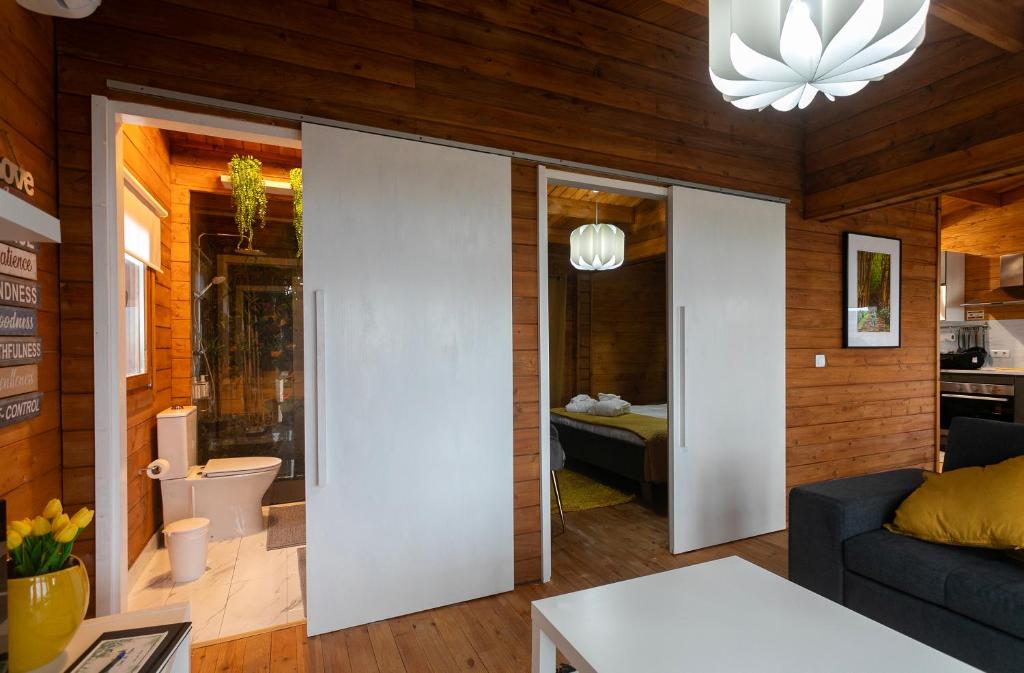 Postel nebo postele na pokoji v ubytování Adega da Quinta -Casa da Pipas