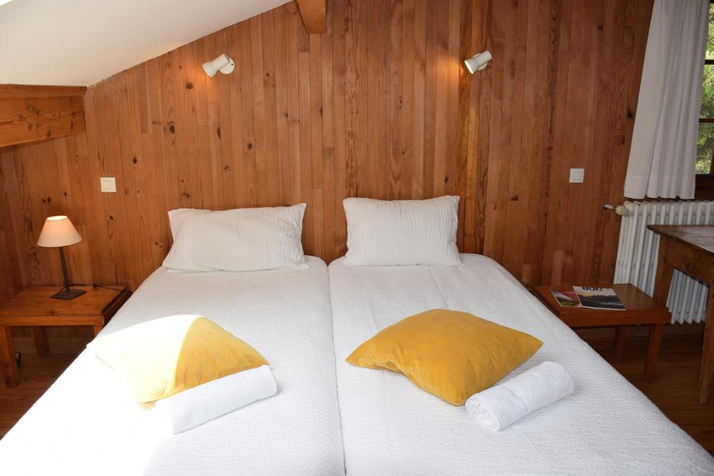 Posteľ alebo postele v izbe v ubytovaní Chalet L Olan 15p Emplacement exceptionnel grand terrain