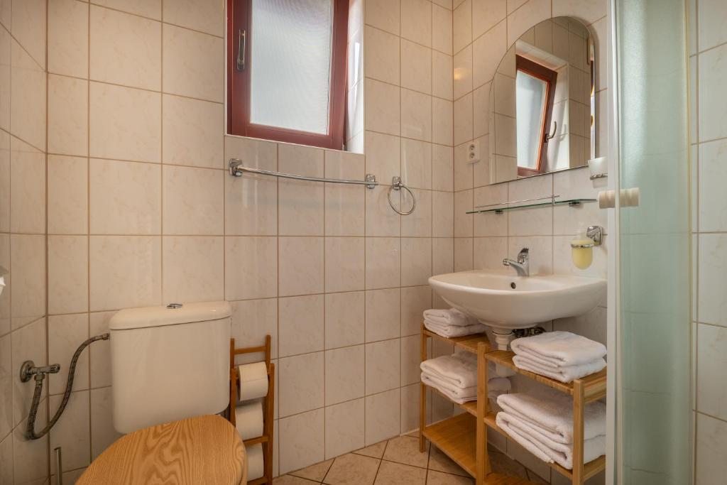 Koupelna v ubytování Penzion Fortuna