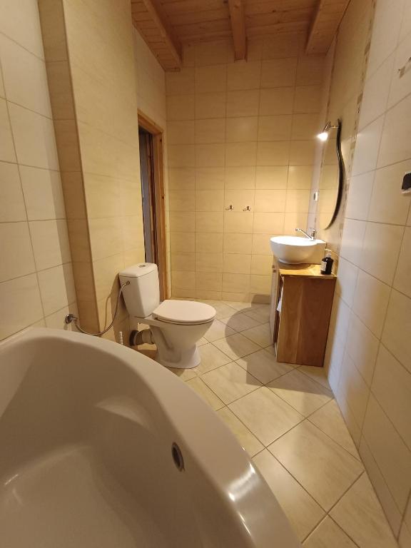 Kúpeľňa v ubytovaní Dom goralski Kamilux