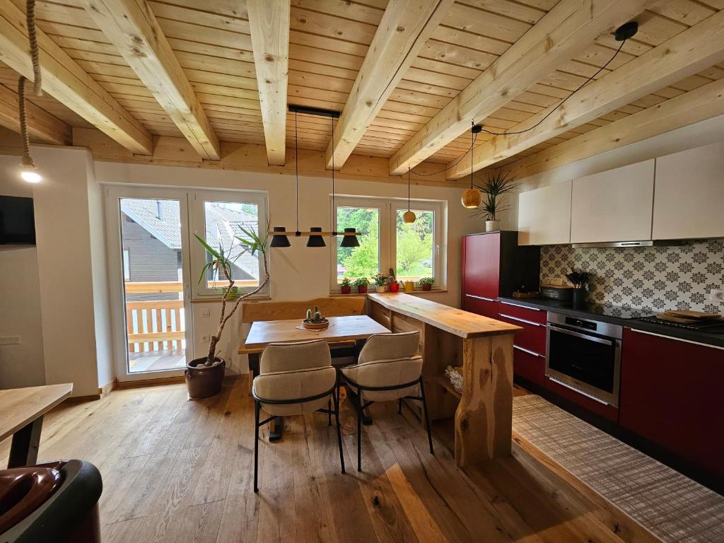 Kuchyň nebo kuchyňský kout v ubytování Apartments Anž'k