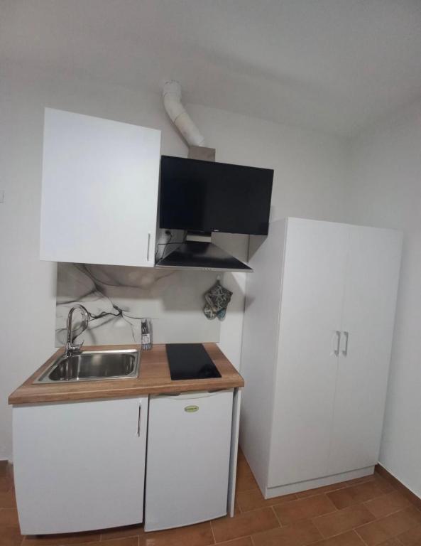 Kuchyň nebo kuchyňský kout v ubytování Villa EloEros