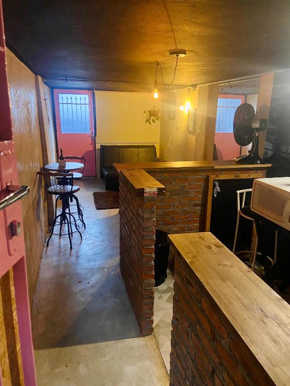 A cozinha ou kitchenette de Galeria SP Hostel