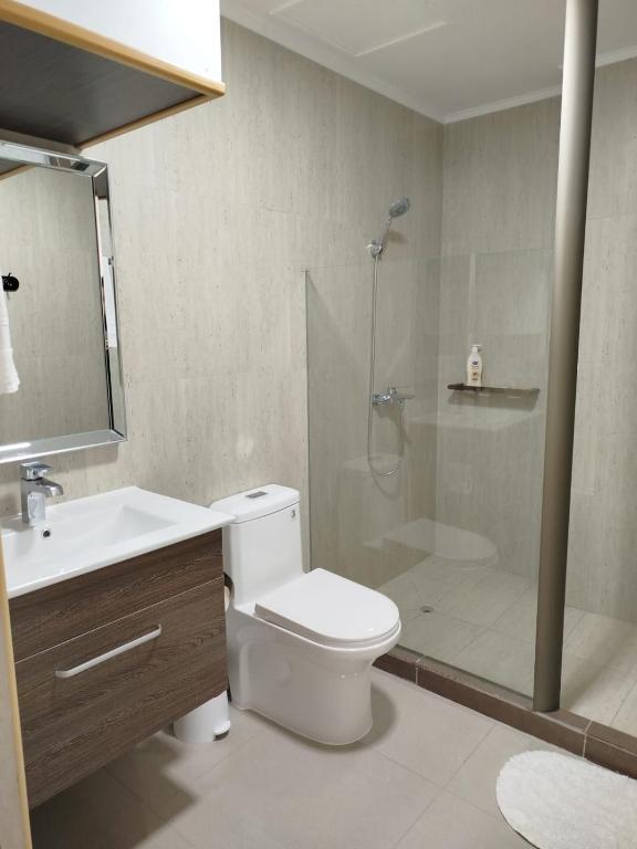 Koupelna v ubytování Hotel Ming Shen