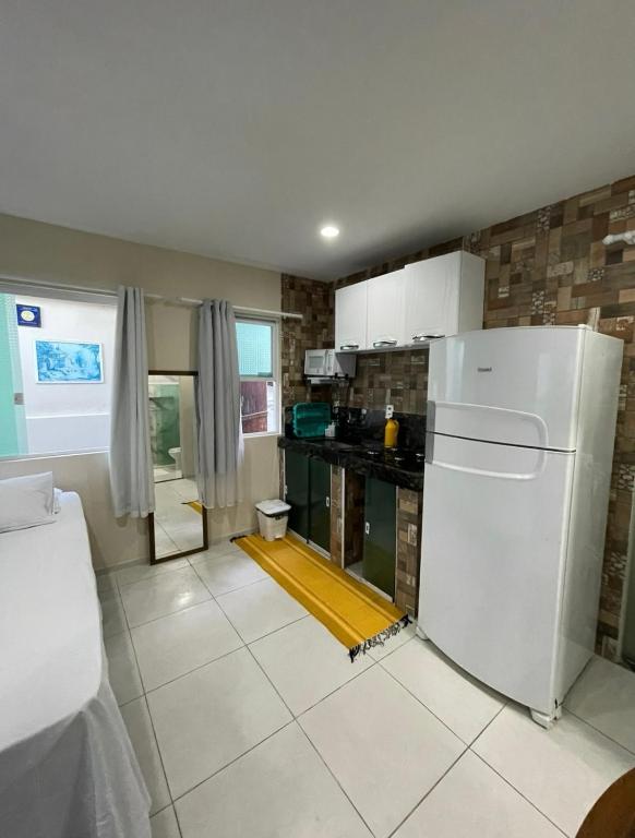 Kuchyň nebo kuchyňský kout v ubytování Flat Morro de São Paulo e Casa Blanca