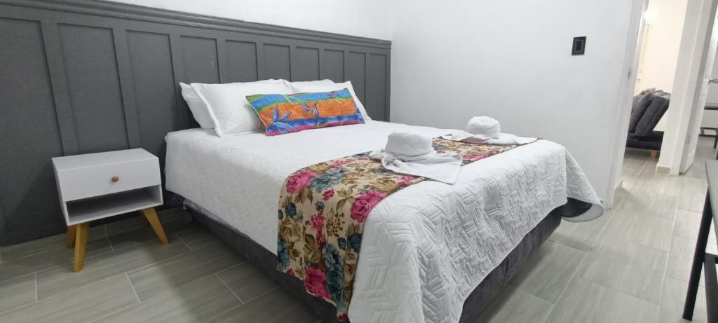 Postel nebo postele na pokoji v ubytování Aparta hotel natural