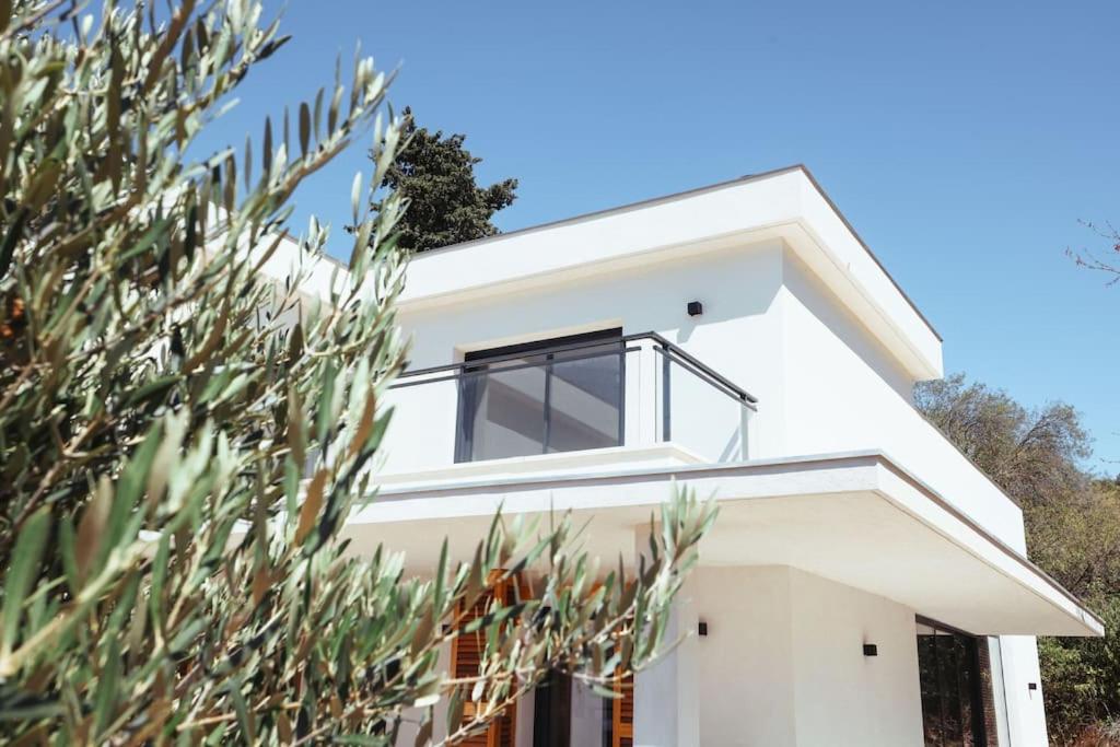 a white house with a tree at Villa Contemporaine Architecte in Bouc-Bel-Air