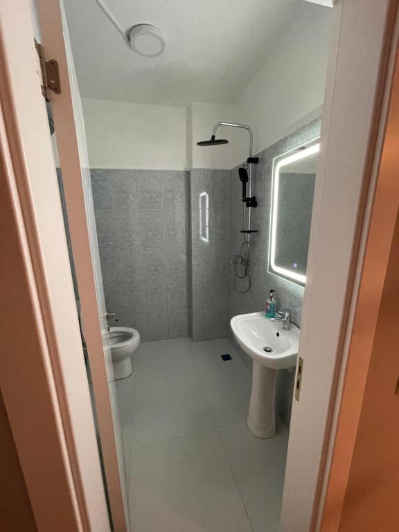 Koupelna v ubytování Apartament Raci