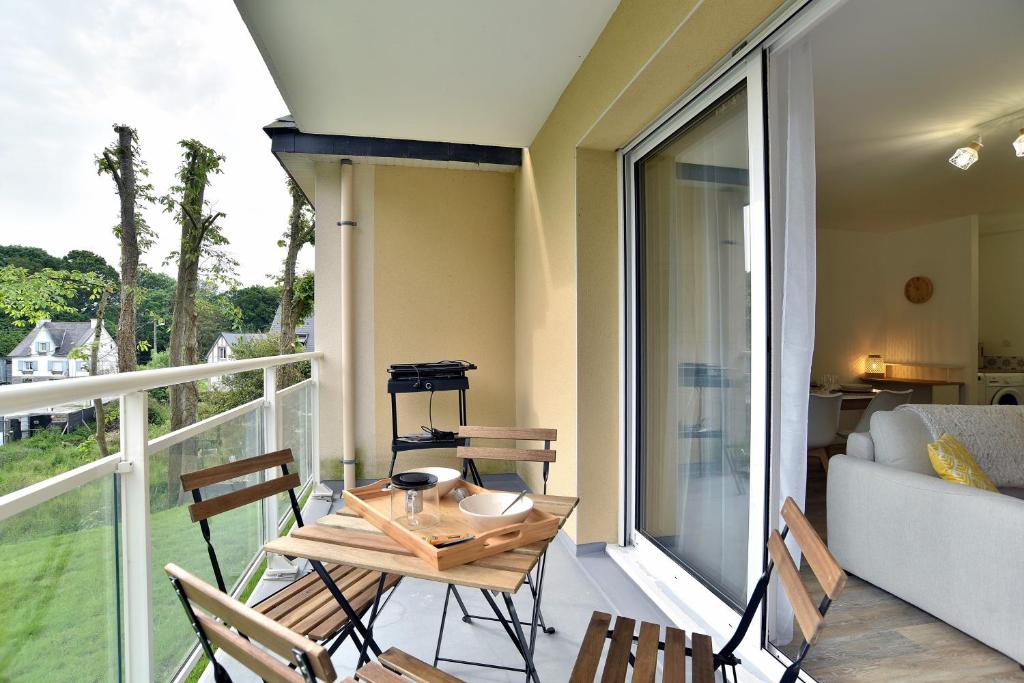 Balkón nebo terasa v ubytování Gortoz pell Matignon - Appt 4p avec terrasse