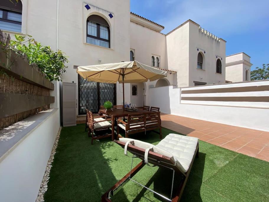 Bygningen som feriehuset ligger i