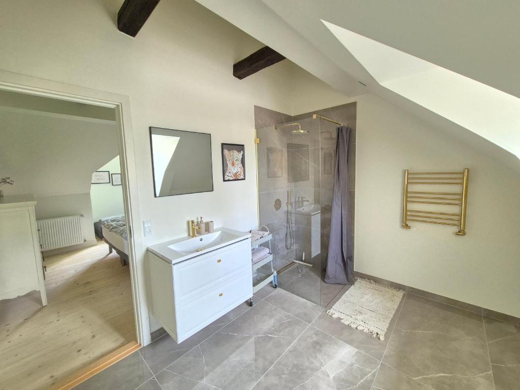 Postel nebo postele na pokoji v ubytování Apartment in Danmark -Petersminde Exclusive Apartments