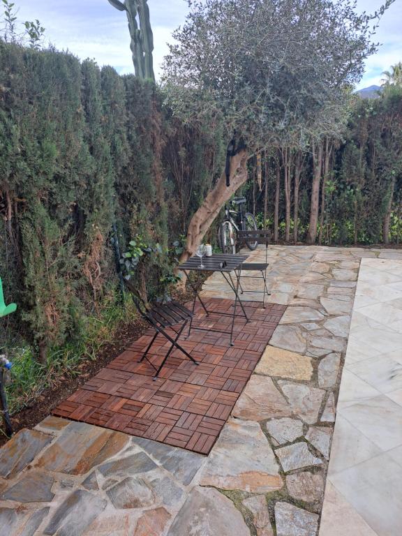 Zahrada ubytování Apartamento con jardín y piscina Pet friendly
