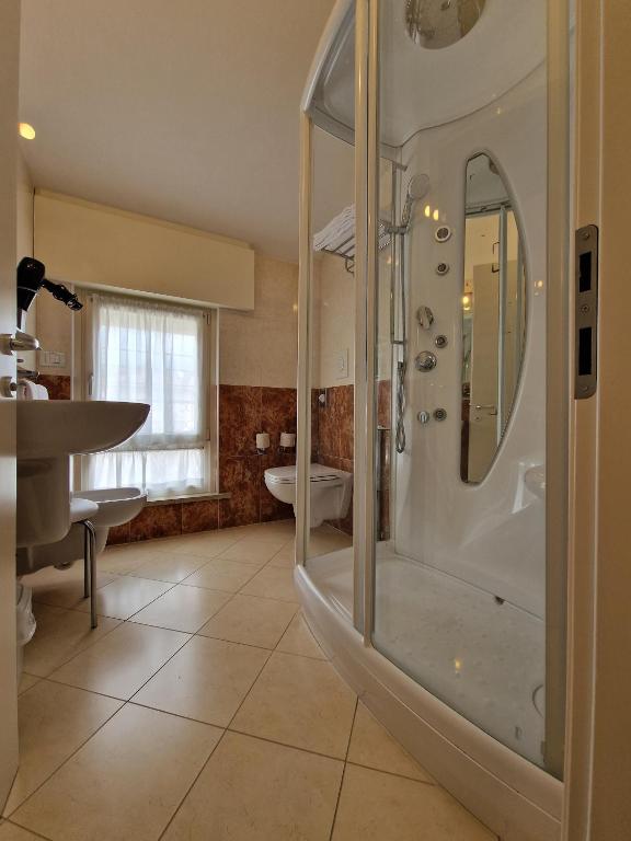 Koupelna v ubytování Hotel Villa Anthea