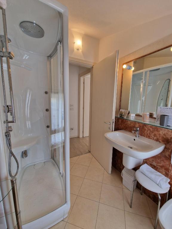 Koupelna v ubytování Hotel Villa Anthea