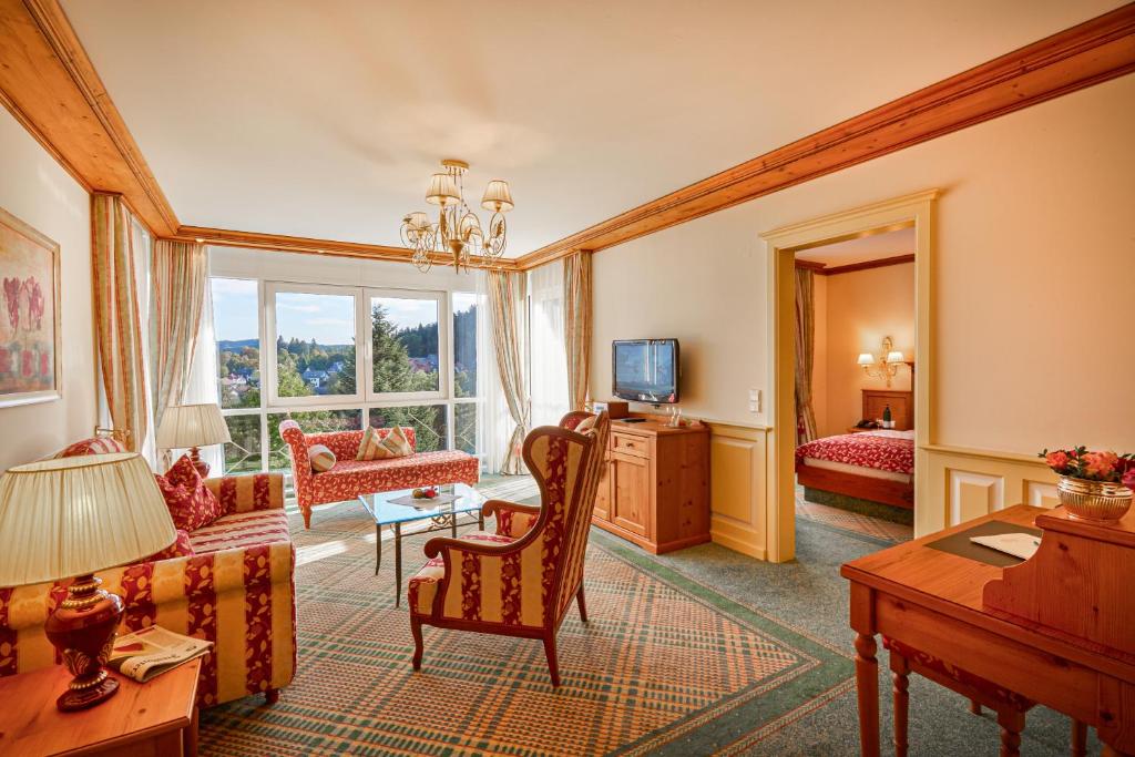 TV a/nebo společenská místnost v ubytování Hotel Kesslermühle