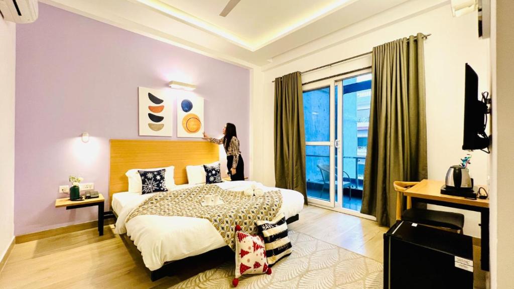 TV a/nebo společenská místnost v ubytování BluO Medicity - Hotel Gurgaon