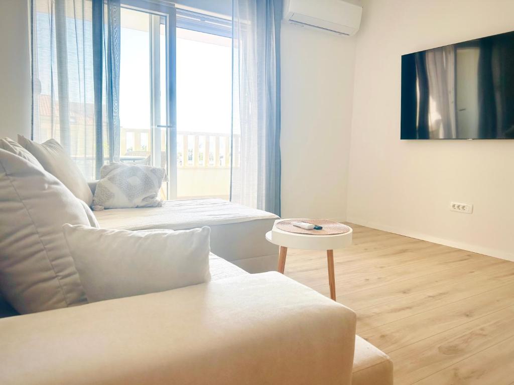 TV a/nebo společenská místnost v ubytování Apartmani Andrea