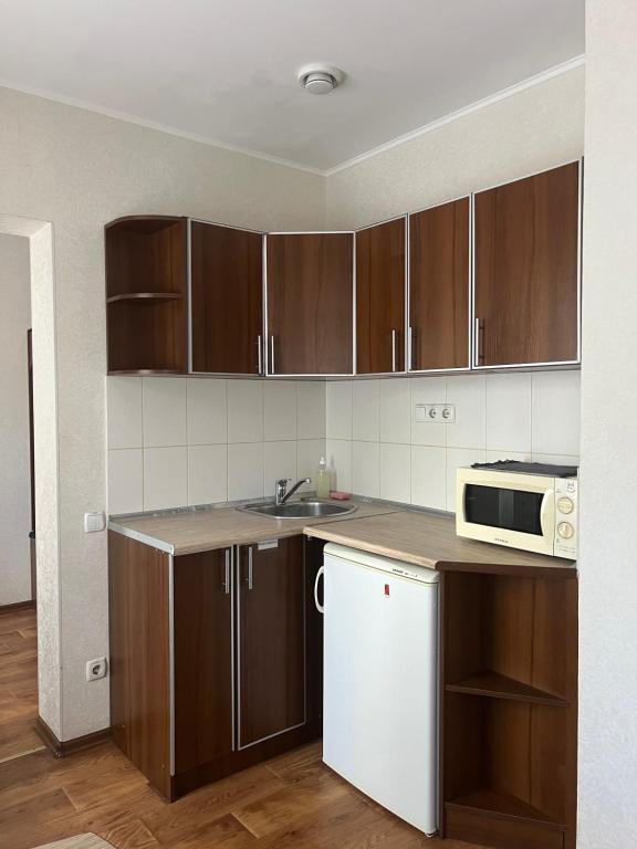 Kuchyň nebo kuchyňský kout v ubytování Apart hotel Asotel