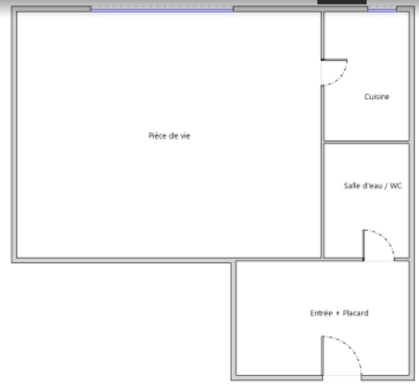 Půdorys ubytování Studio 25m2 - lumineux et bien équipé
