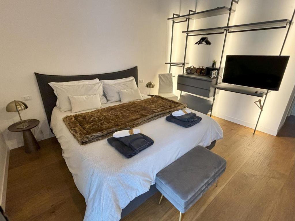 Postel nebo postele na pokoji v ubytování Olivuzza 27