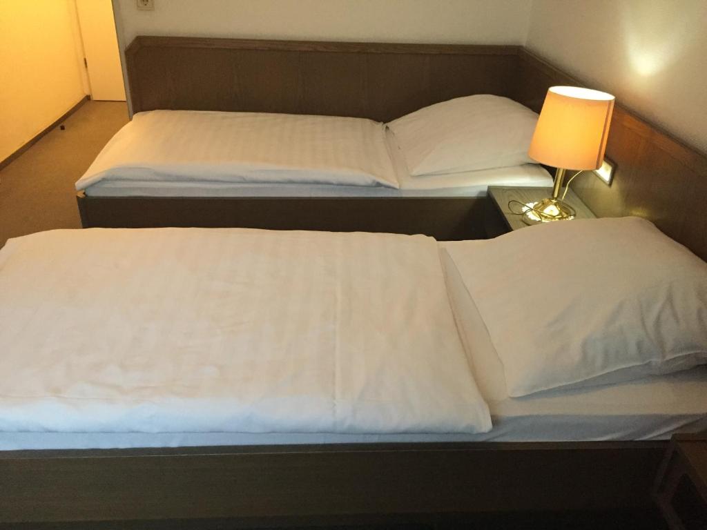 Postel nebo postele na pokoji v ubytování Hotel Görres