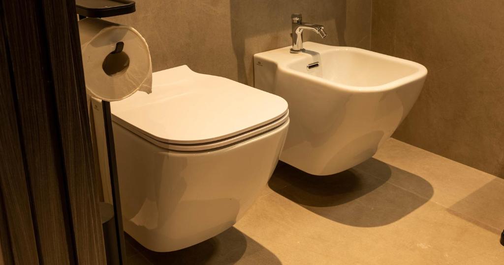 Koupelna v ubytování Firrao Rooms Matera